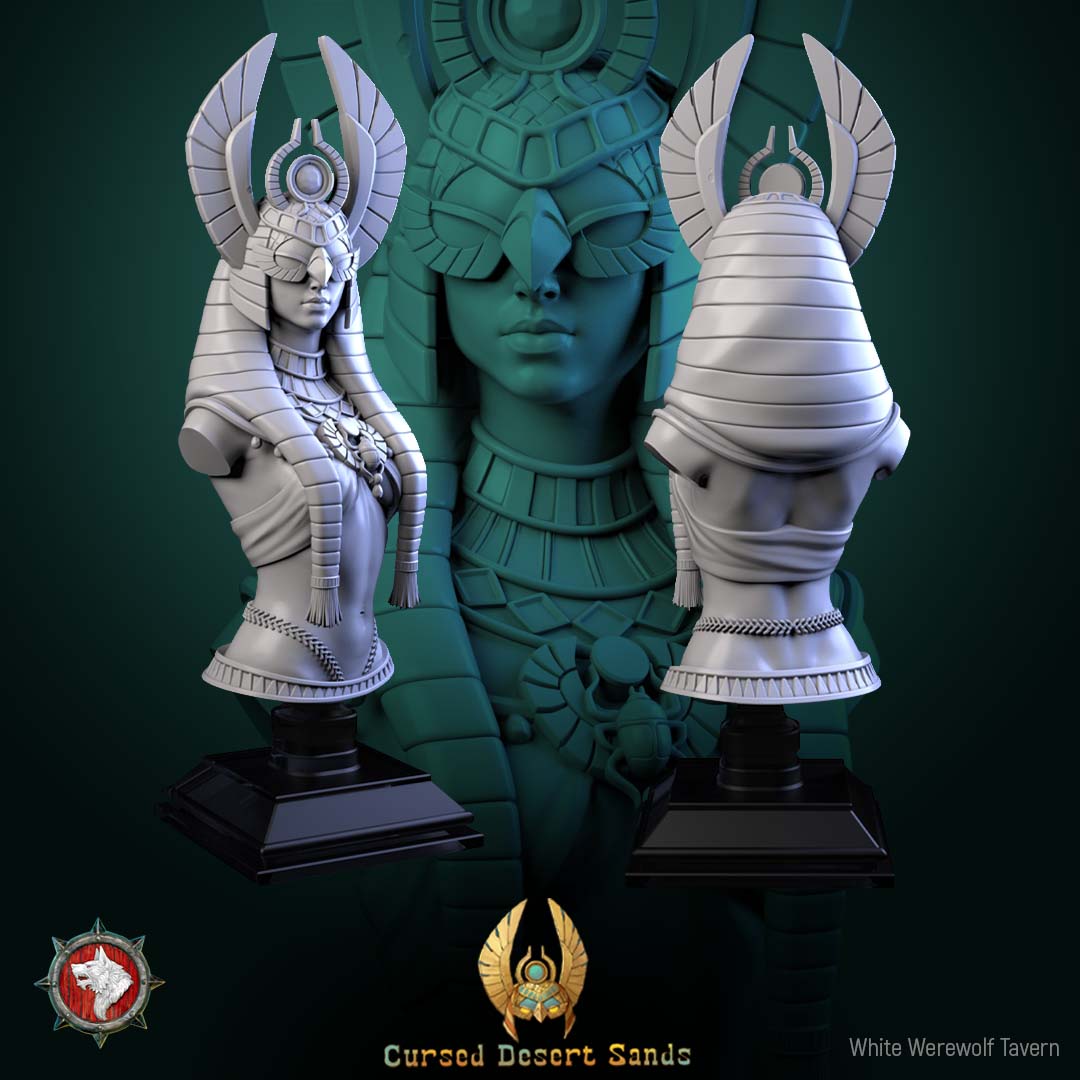 Madame Pachadora Bust with Base - from the series Cirque Phantasmagoria 1 - White Werewolf Tavern