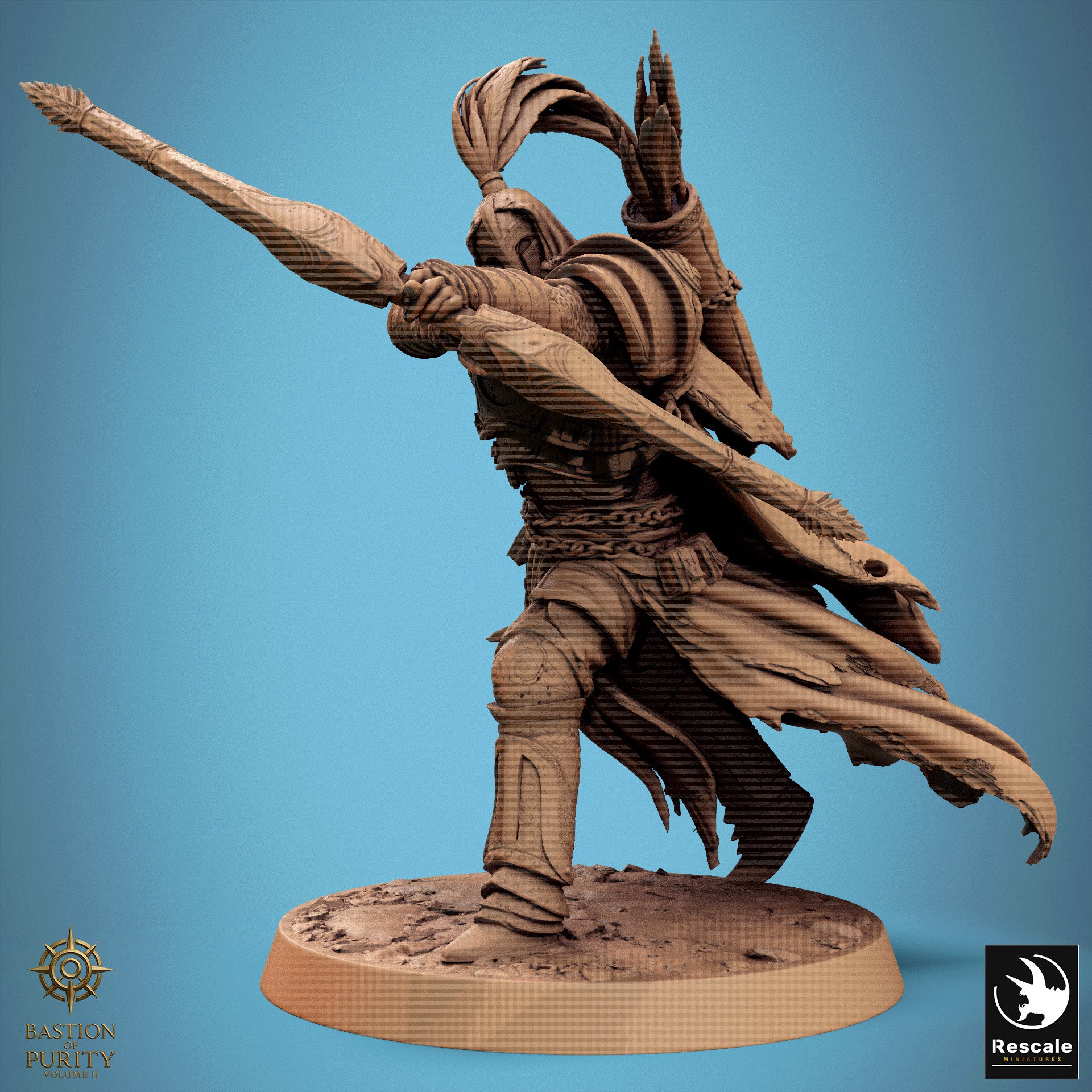 Sentinel Of Aetherium Great Commander Spear- from the Bastion of Purity series by Rescale Miniatures