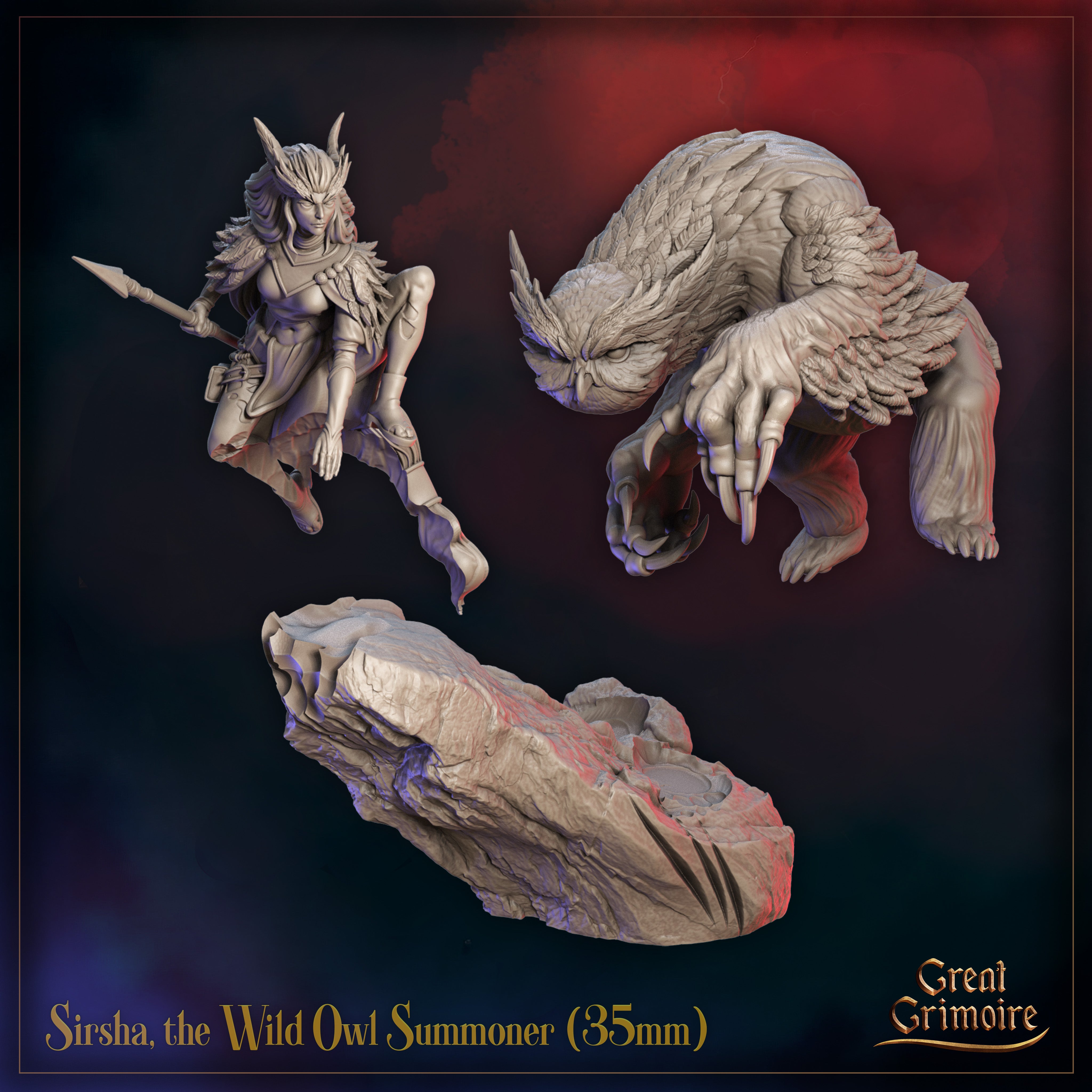 Sirsha, the Wild Owl Summoner - aus der Reihe Sunfall War von Great Grimoire