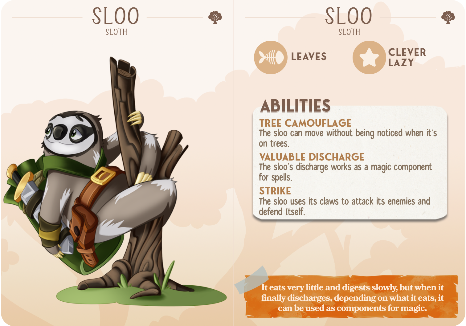 Sloth - Climbers - Sloo - Animal Companions by Cornelia - Cast n Play