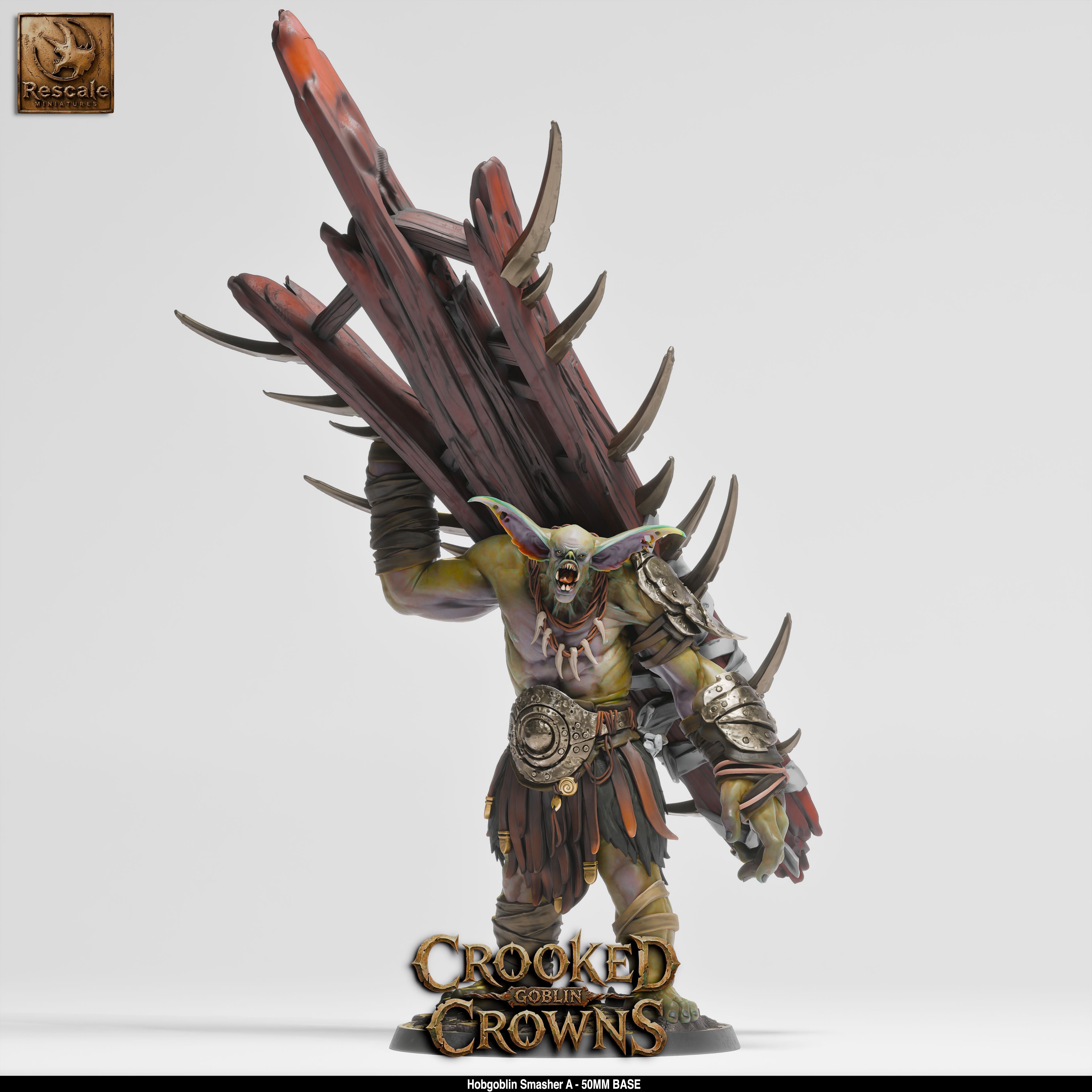 Hobgoblin Smasher A - Crooked Crowns - Rescale Miniatures