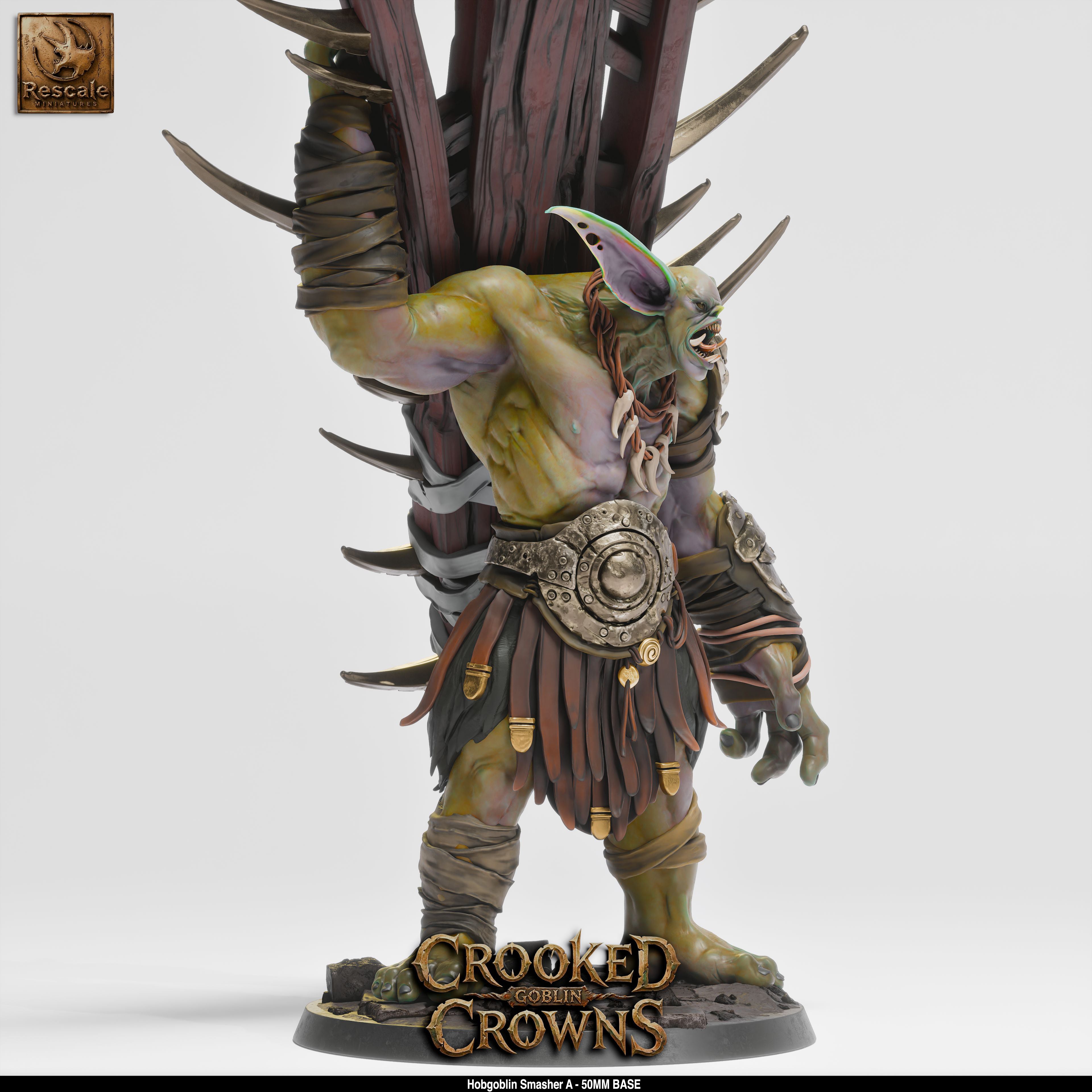 Hobgoblin Smasher A - Crooked Crowns - Rescale Miniatures
