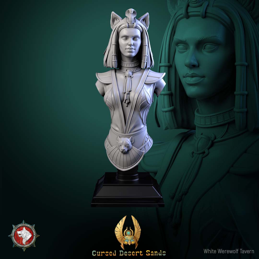 Madame Pachadora Bust with Base - from the series Cirque Phantasmagoria 1 - White Werewolf Tavern