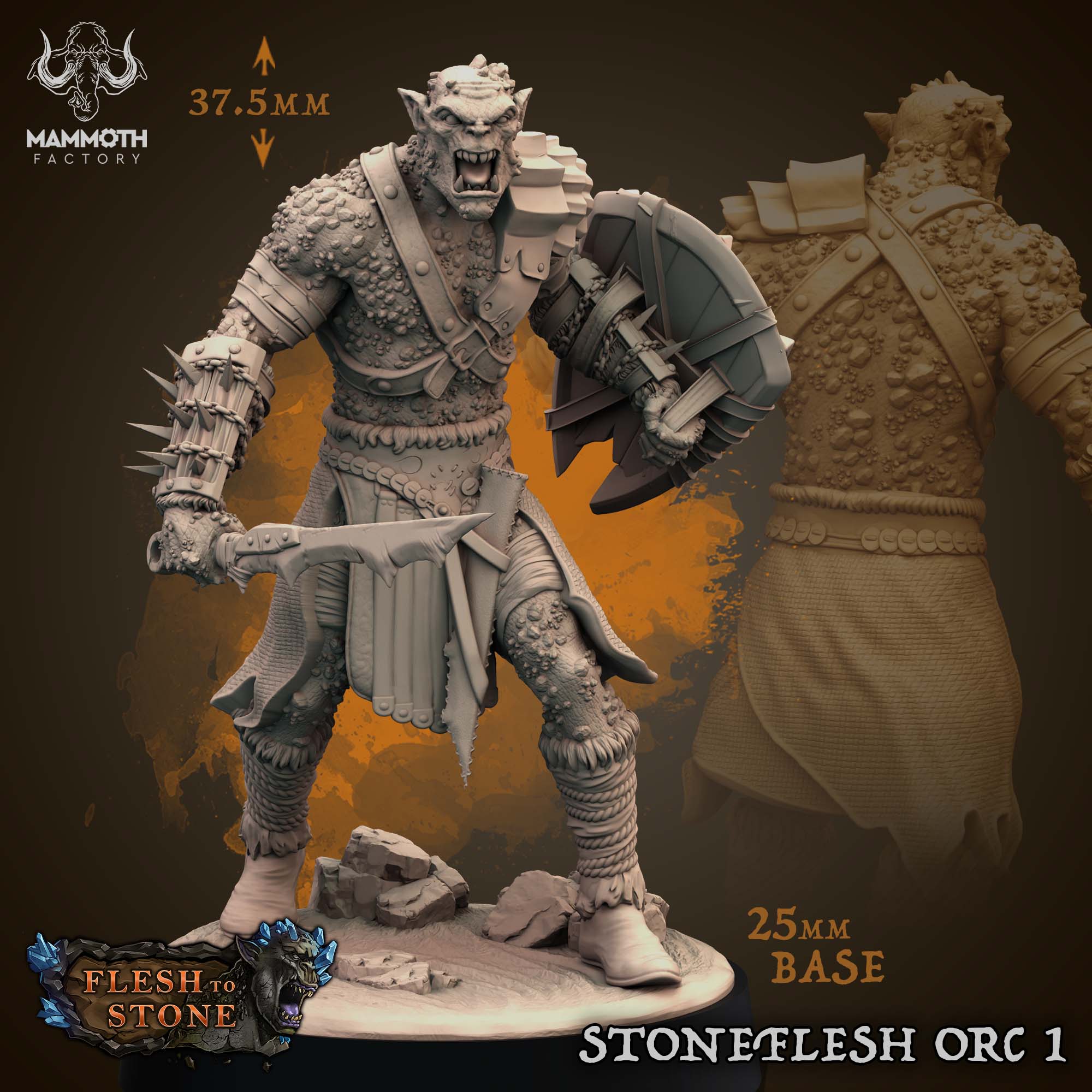 Stoneflesh Orc - aus der Reihe Flesh to Stone von Mammoth Factory