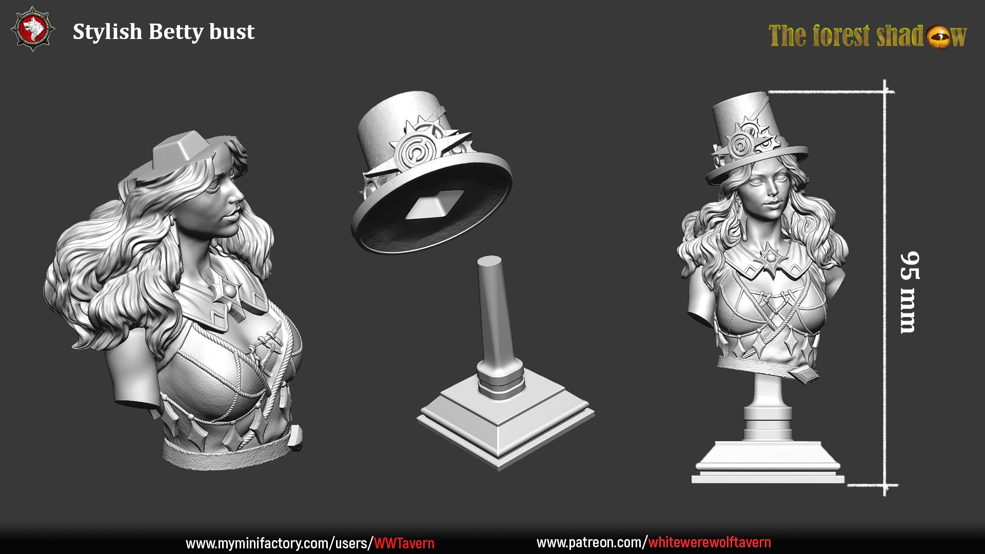 Stylish Betty - Bust aus der Reihe The Forest Shadow von White Werewolf Tavern