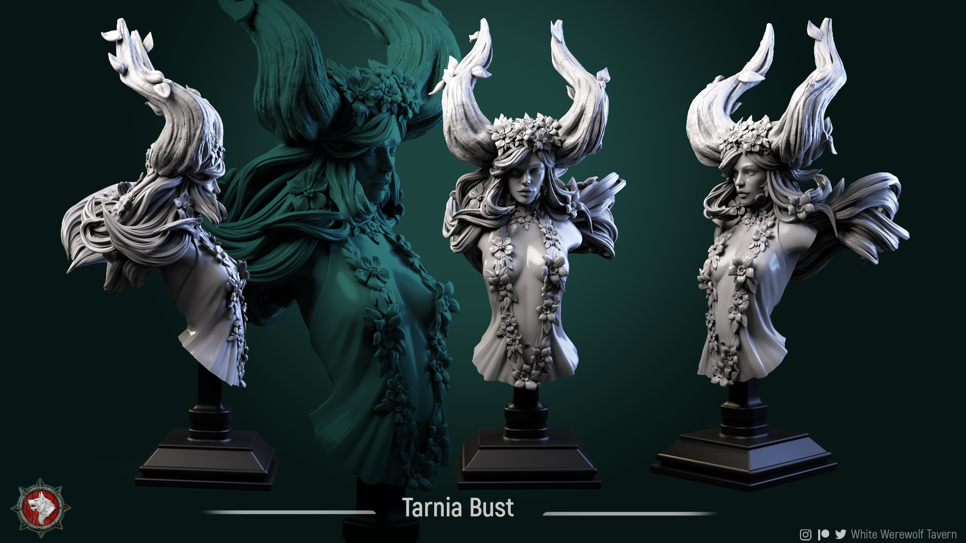 Tarnia - Bust aus der Reihe Elven Veil von White Werewolf Tavern