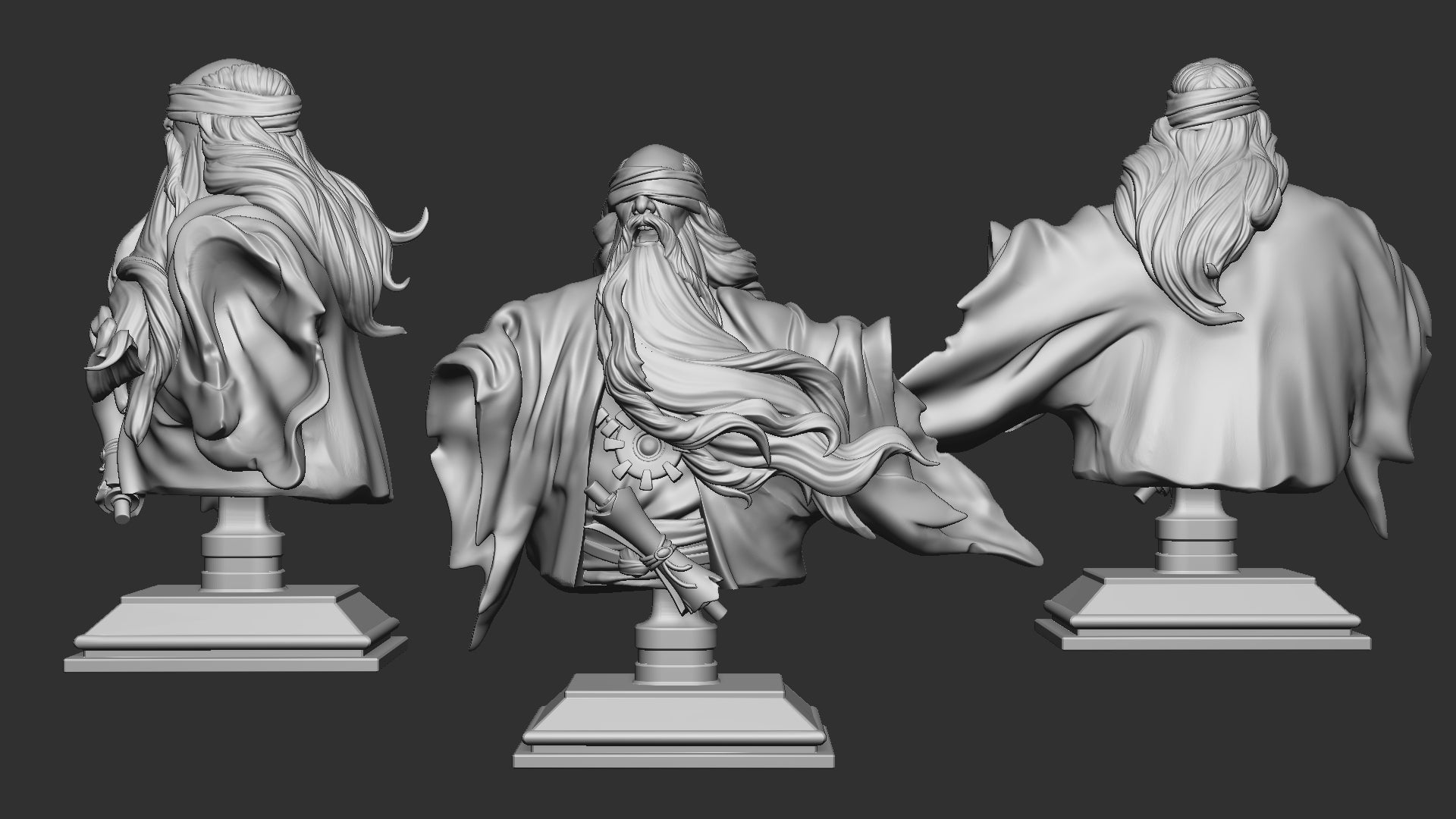 The Eternal Scribe Bust - Sisters of the Apocalypse - War - White Werewolf Tavern