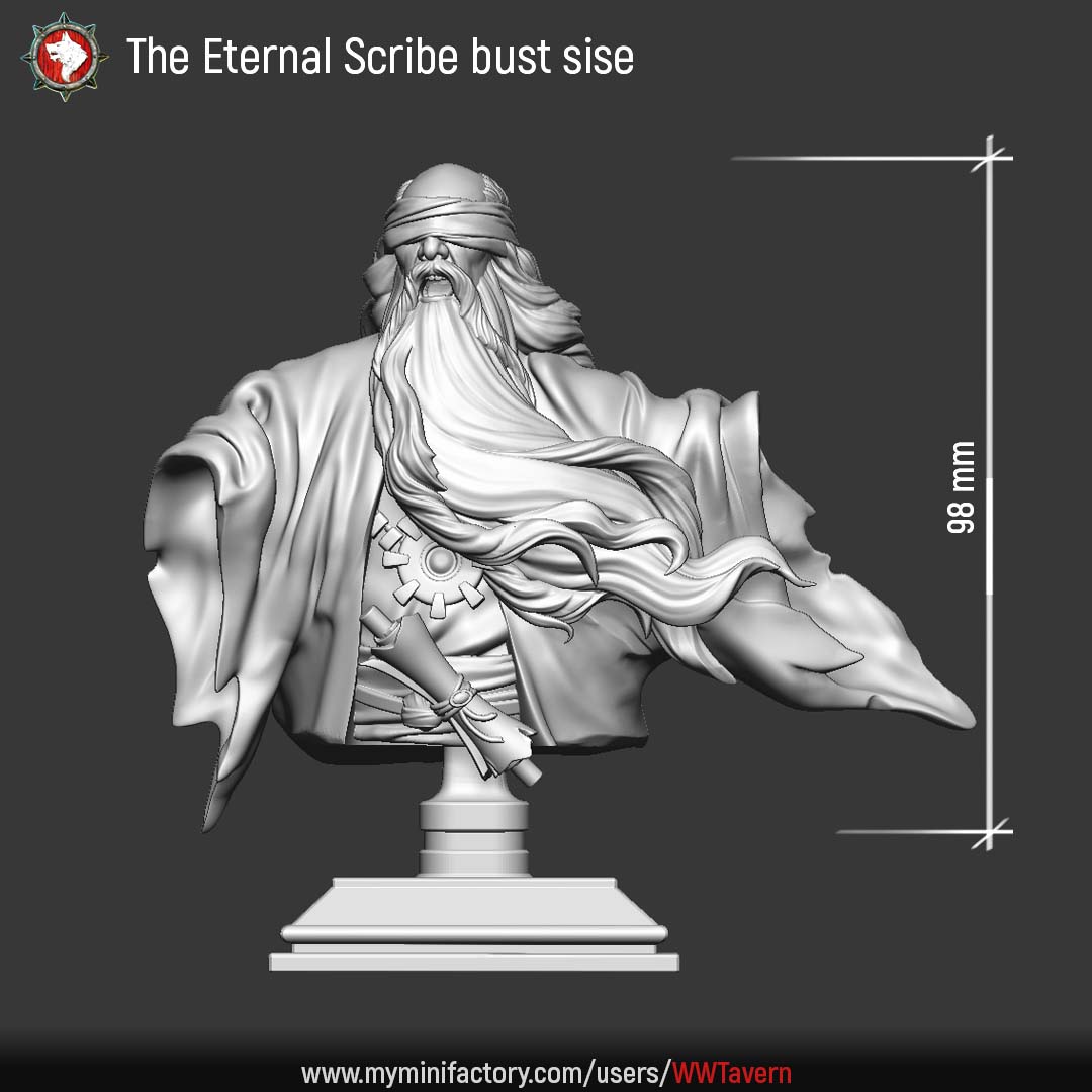 The Eternal Scribe Bust - Sisters of the Apocalypse - War - White Werewolf Tavern