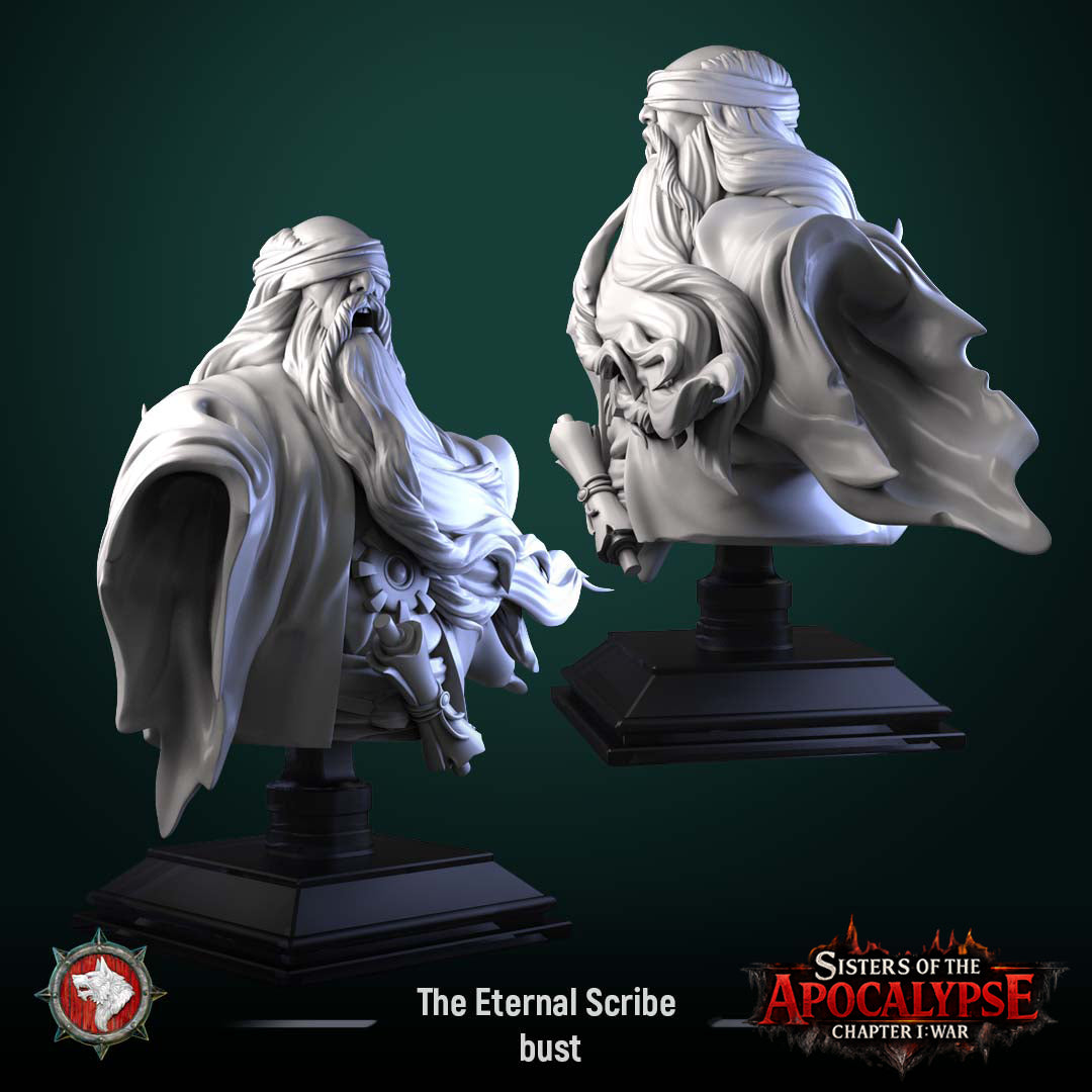The Eternal Scribe Bust - Sisters of the Apocalypse - War - White Werewolf Tavern