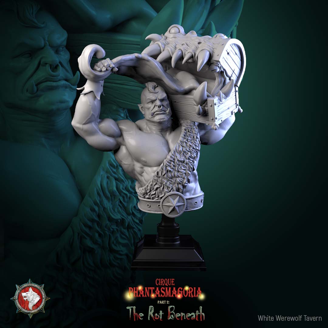 Madame Pachadora Bust with Base - from the series Cirque Phantasmagoria 1 - White Werewolf Tavern
