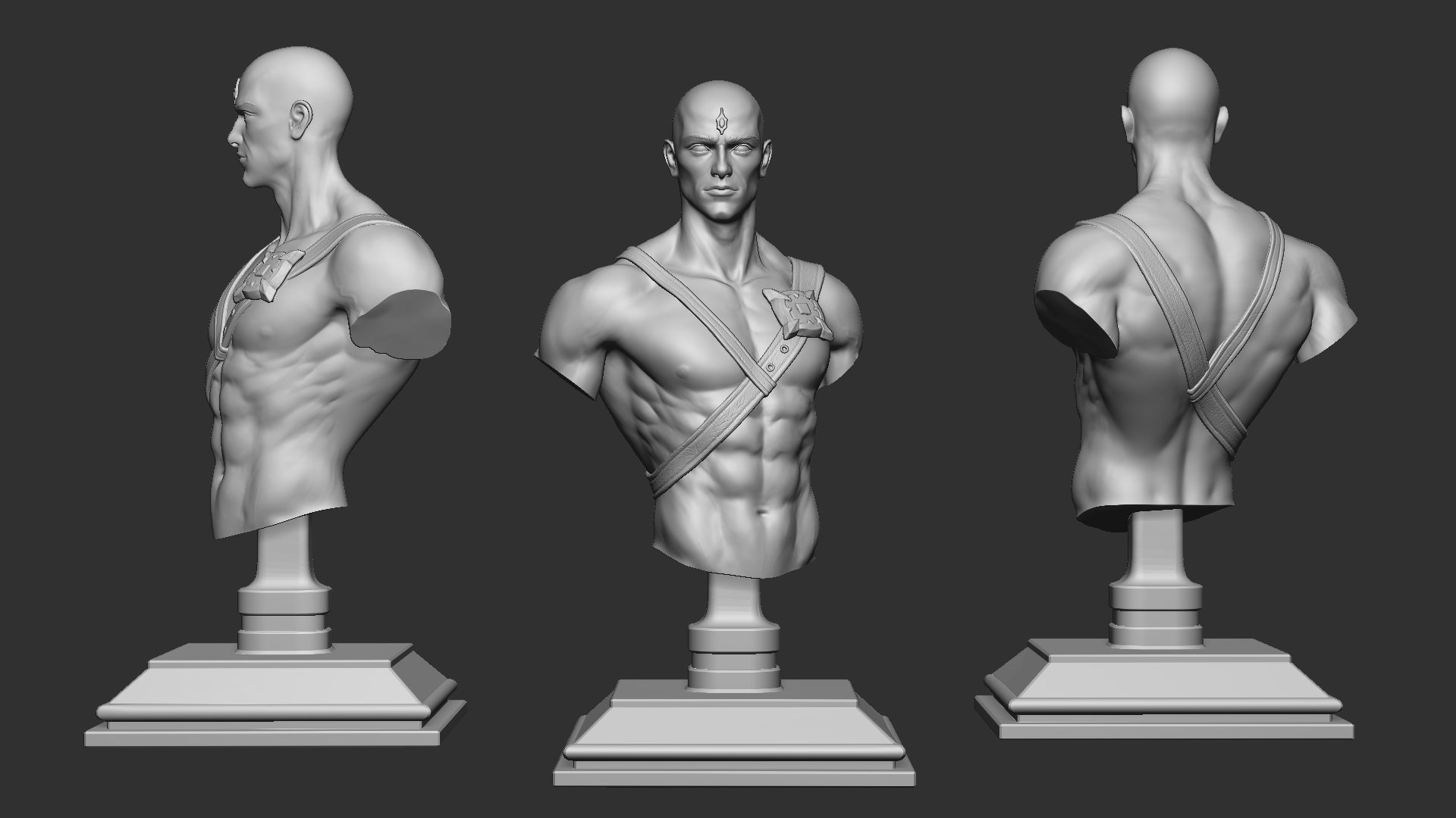 The Pale Messenger Banner Bust - Sisters of the Apocalypse - War - White Werewolf Tavern