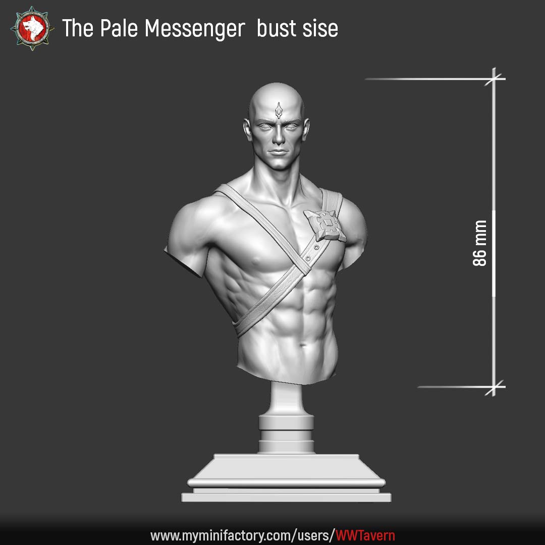 The Pale Messenger Banner Bust - Sisters of the Apocalypse - War - White Werewolf Tavern