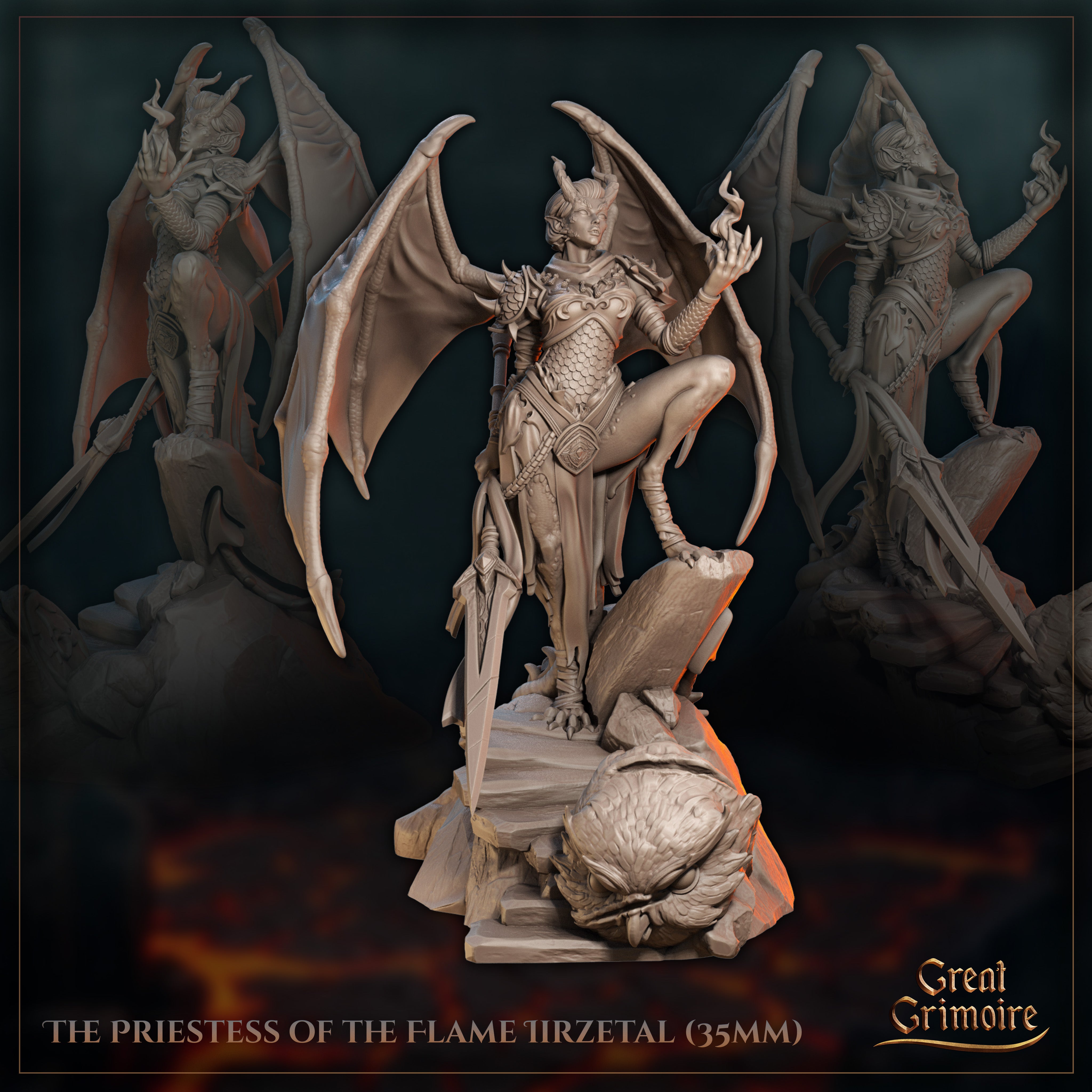 The Priestess of the Flame Lirzetal - Wrath Awakened - Great Grimoire
