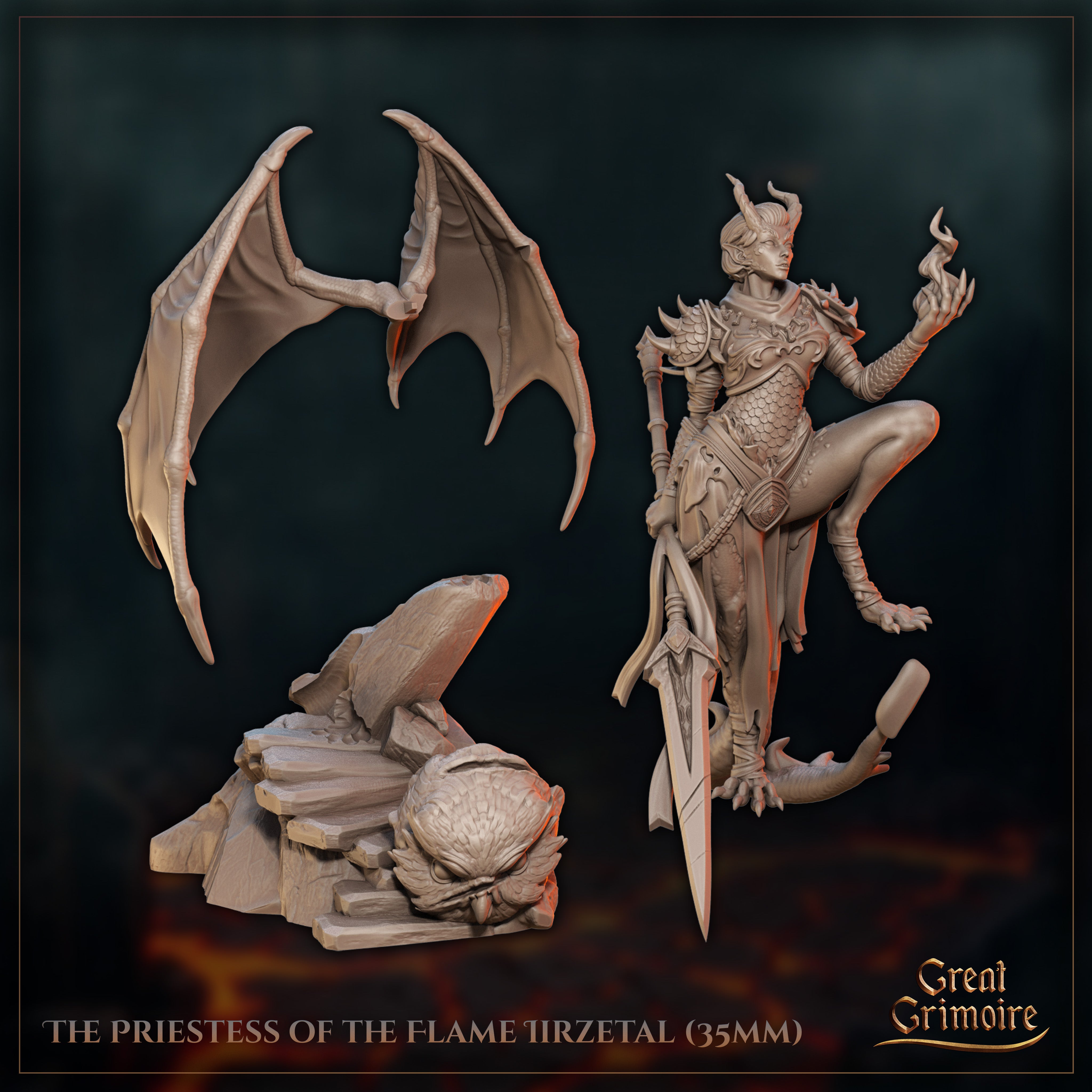 The Priestess of the Flame Lirzetal - Wrath Awakened - Great Grimoire