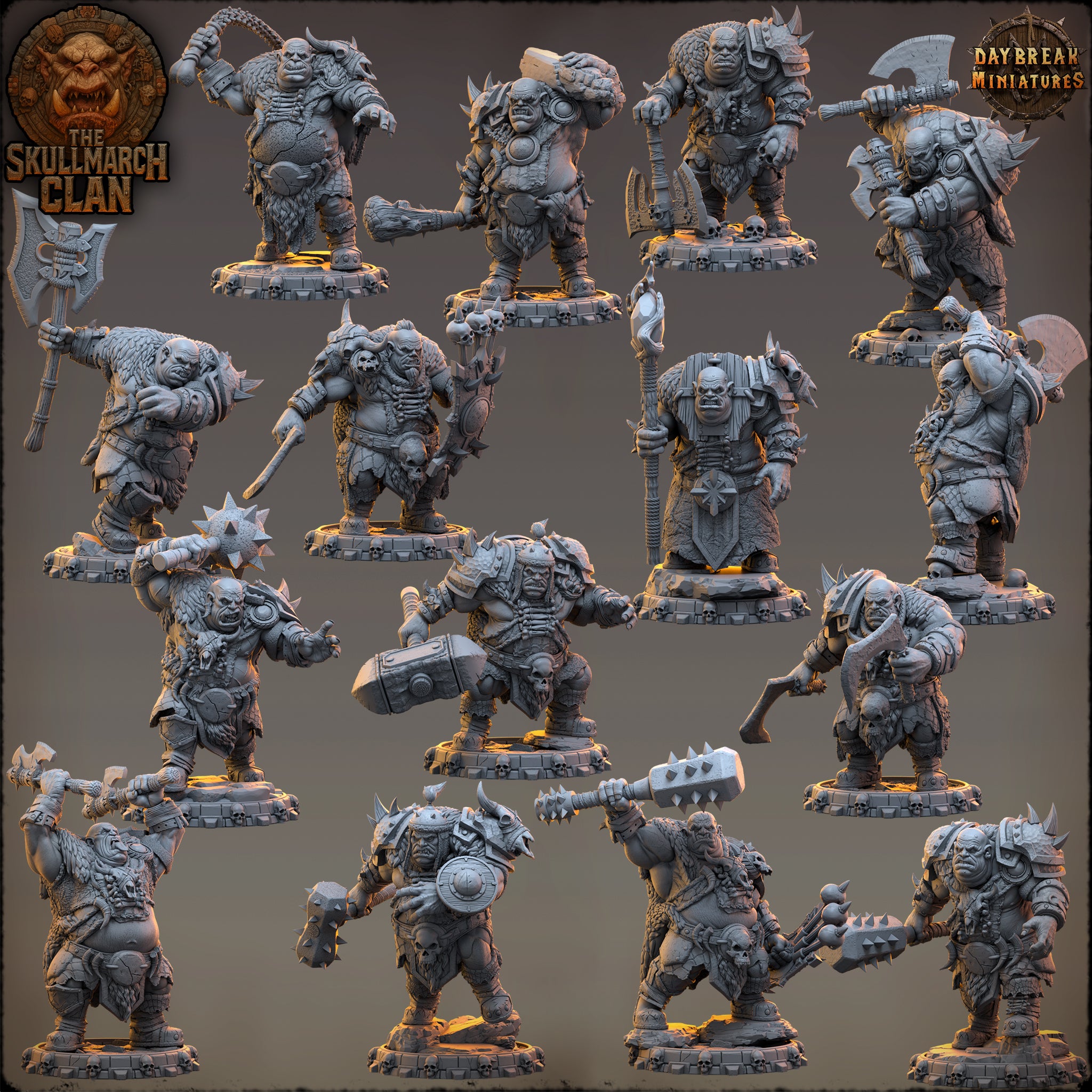 Ogres - from the series The Mammoth Ogres of Skull Mountain by Daybreak Miniatures