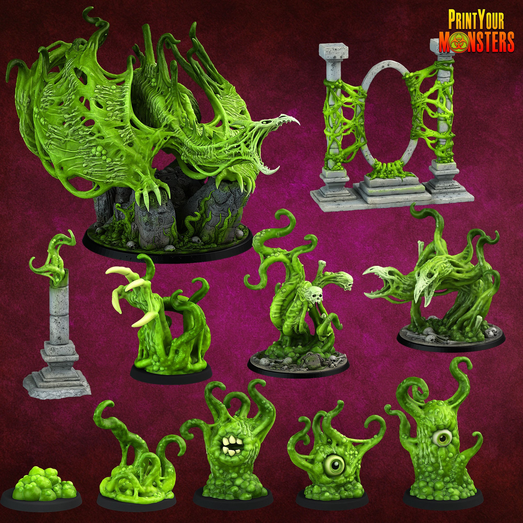 2 Ooze Pillars - aus der Reihe Ooze Pack von Print Your Monsters