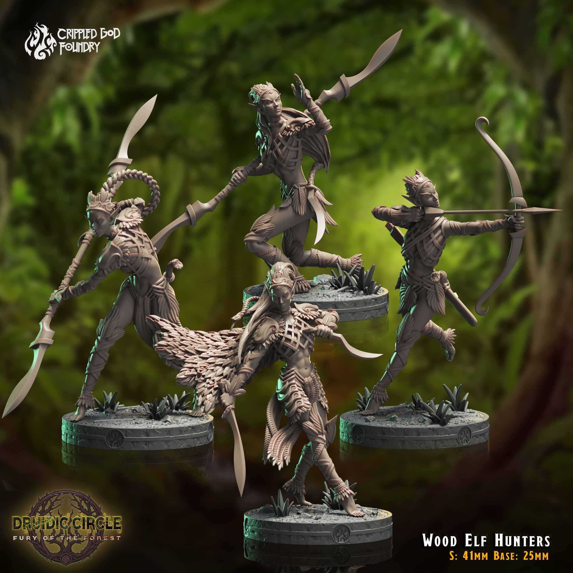 Wood Elf Hunters - aus der Reihe Druidic Circle von Crippled God Foundry
