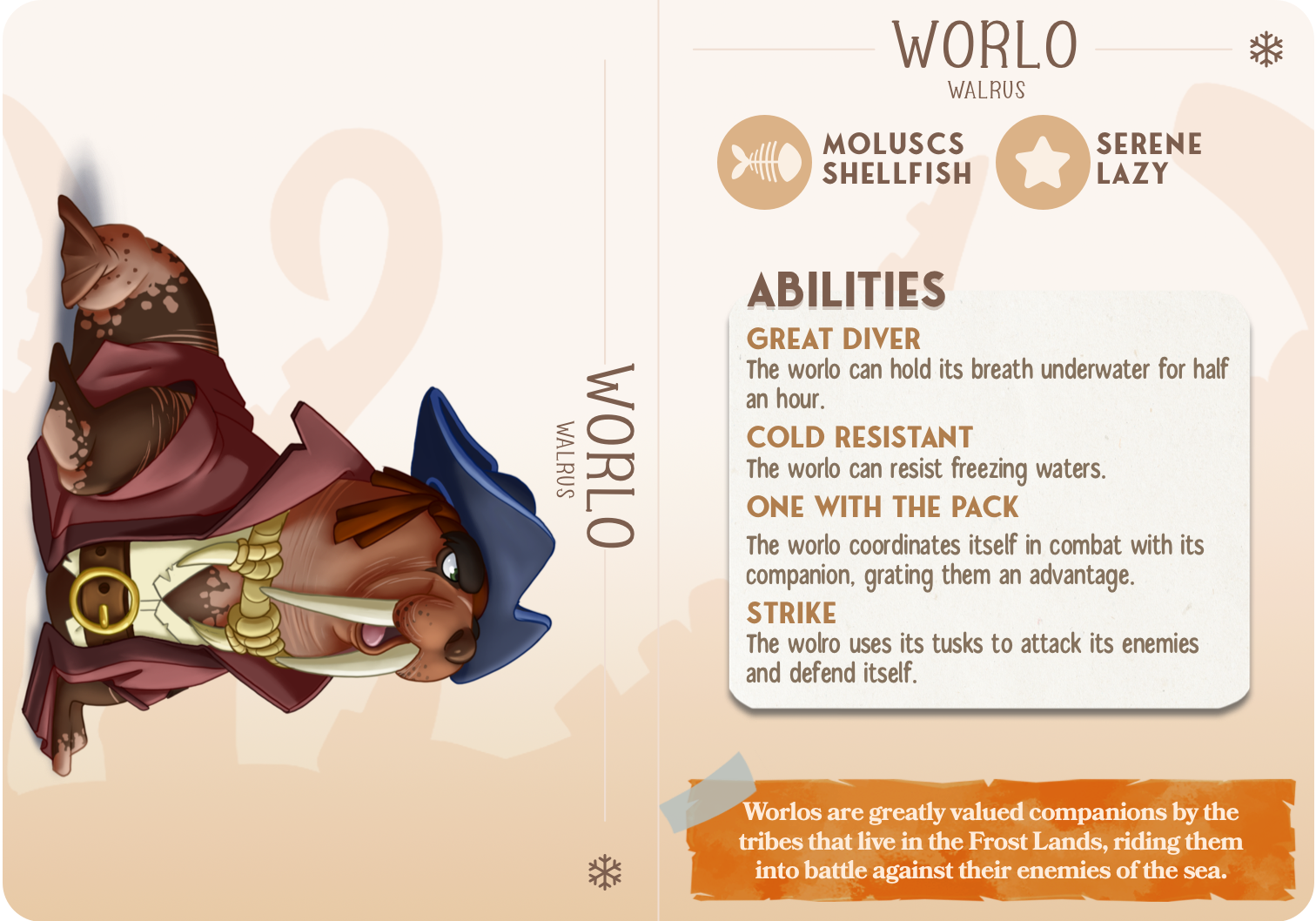 Walrus - Polar - Worlo - Animal Companions by Cornelia - Cast n Play