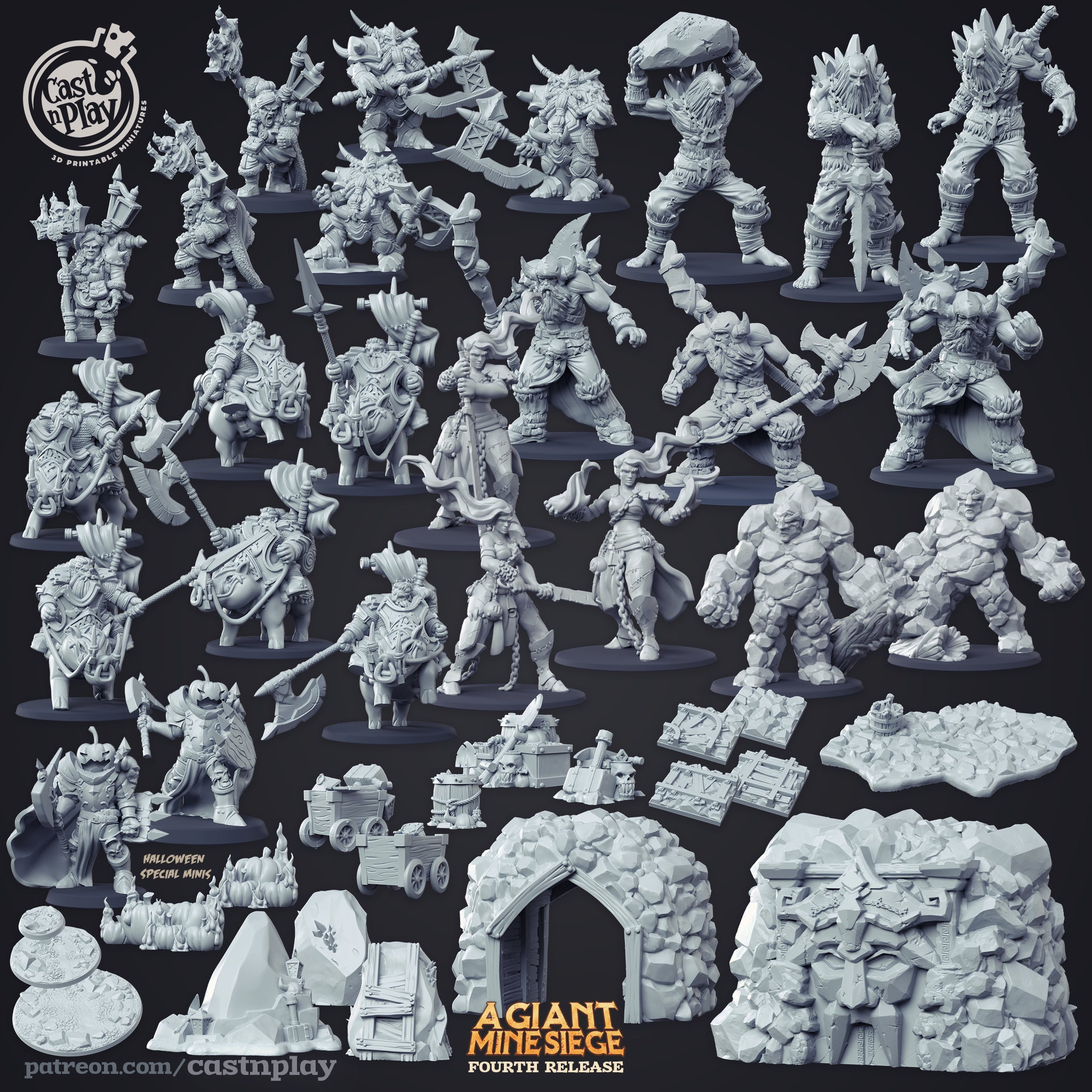 Hill Giants - A Giant Mine Siege - Cast n Play