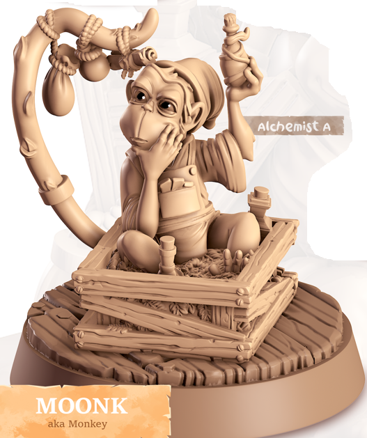 Monkey - Primates - Moonk - Animal Companions by Cornelia - Cast n Play