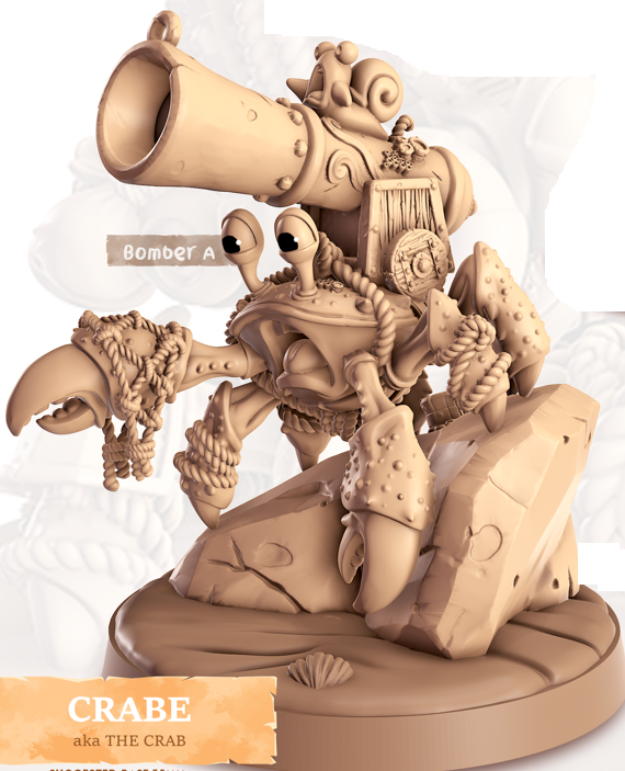 Crab - Swimmers - Crabe - Animal Companions by Cornelia - Cast n Play