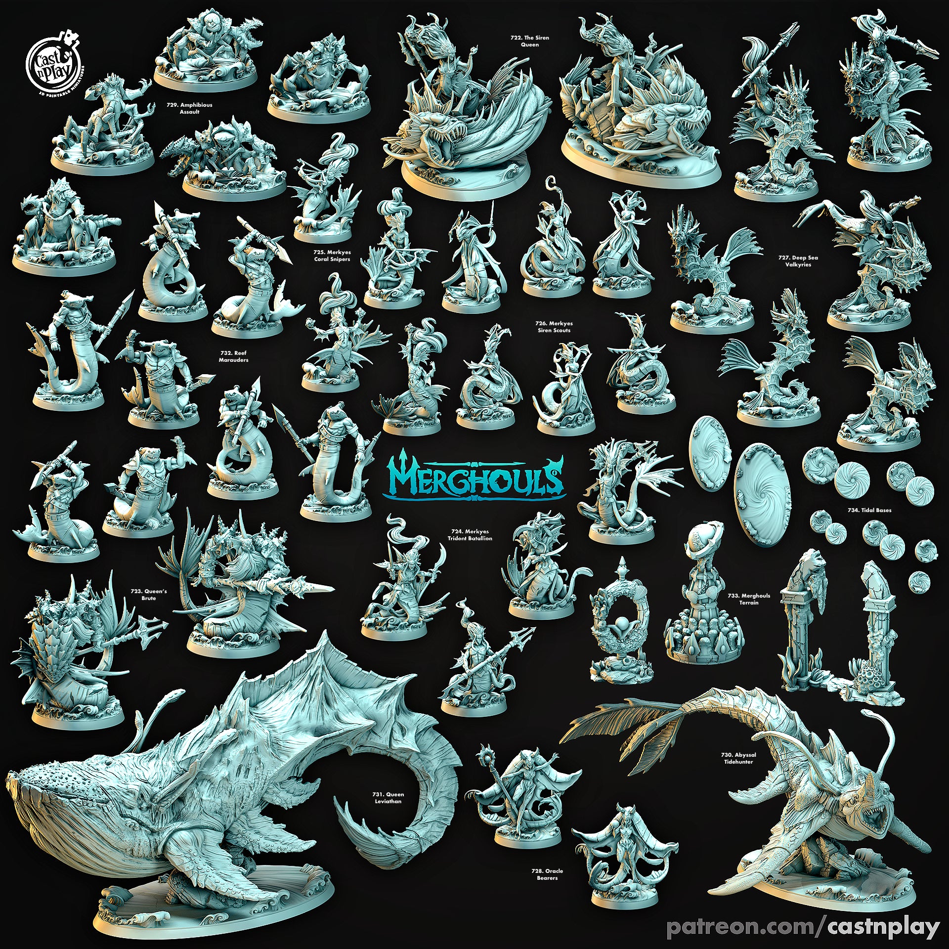 Merkyes Trident Batallion - Merghouls - Cast n Play