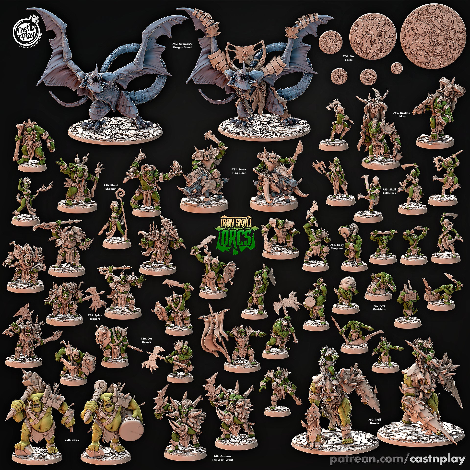 Spine Rippers - Iron Skull Orcs - Cast n Play