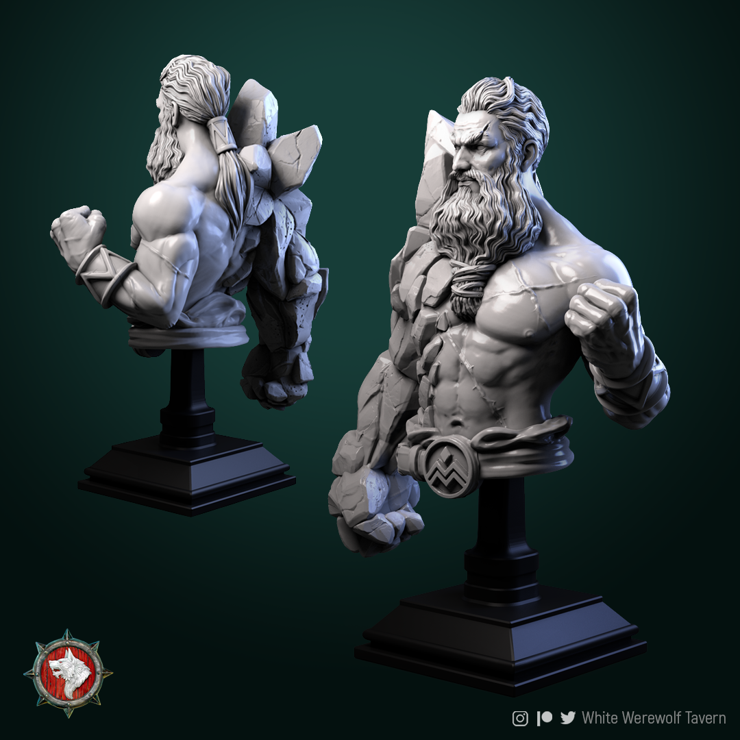 Earth Master - Bust aus der Reihe 4 Elements von White Werewolf Tavern