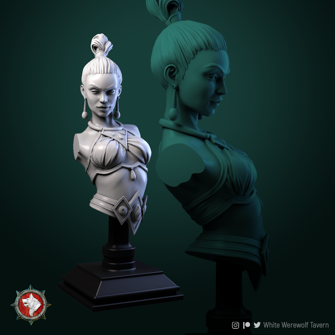Water Master - Bust aus der Reihe 4 Elements von White Werewolf Tavern