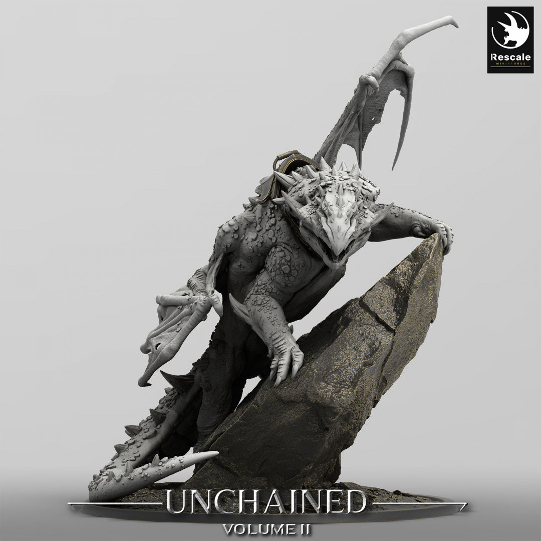 Perche de dragon volcanique - de la série Unchained II par Rescale Miniatures