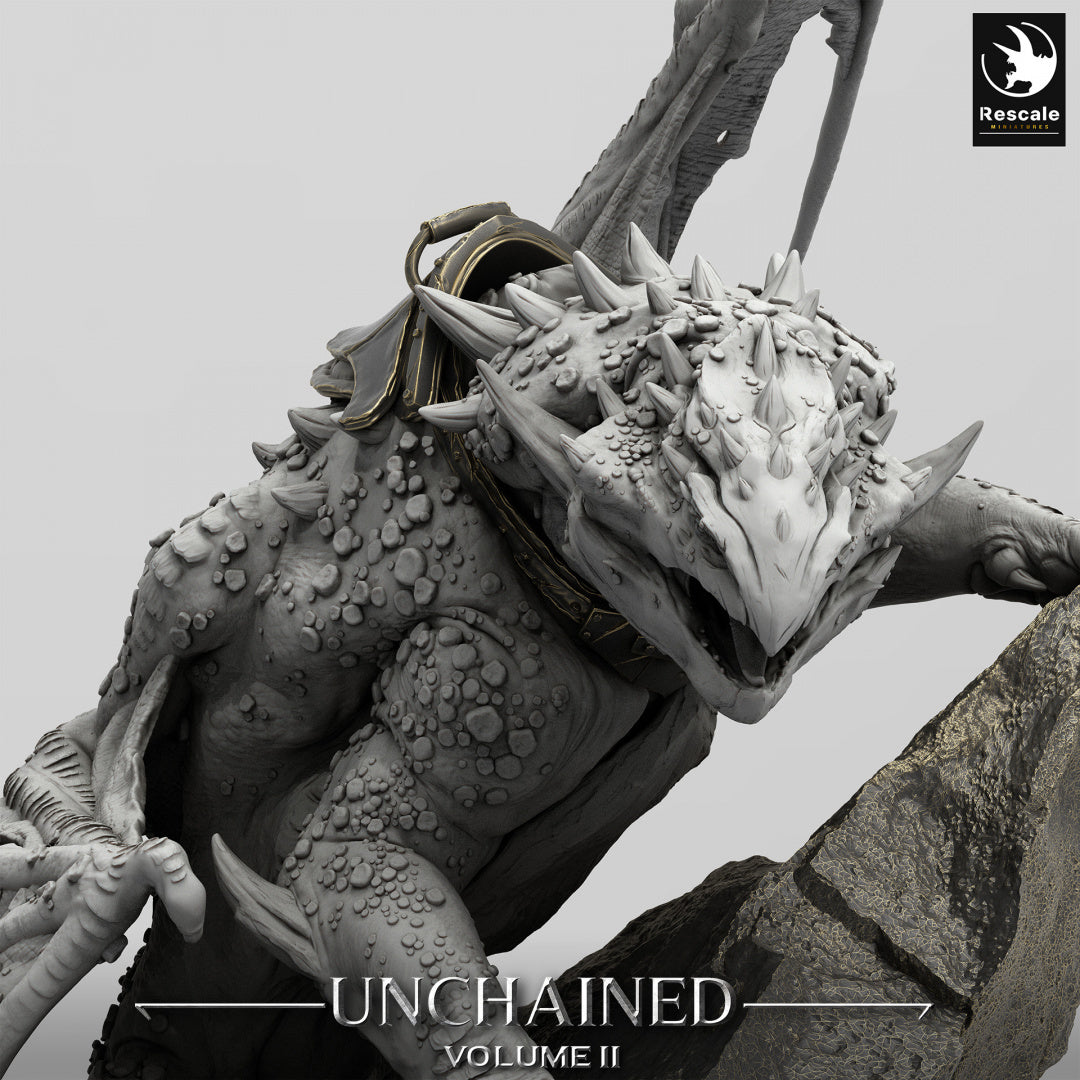 Perche de dragon volcanique - de la série Unchained II par Rescale Miniatures