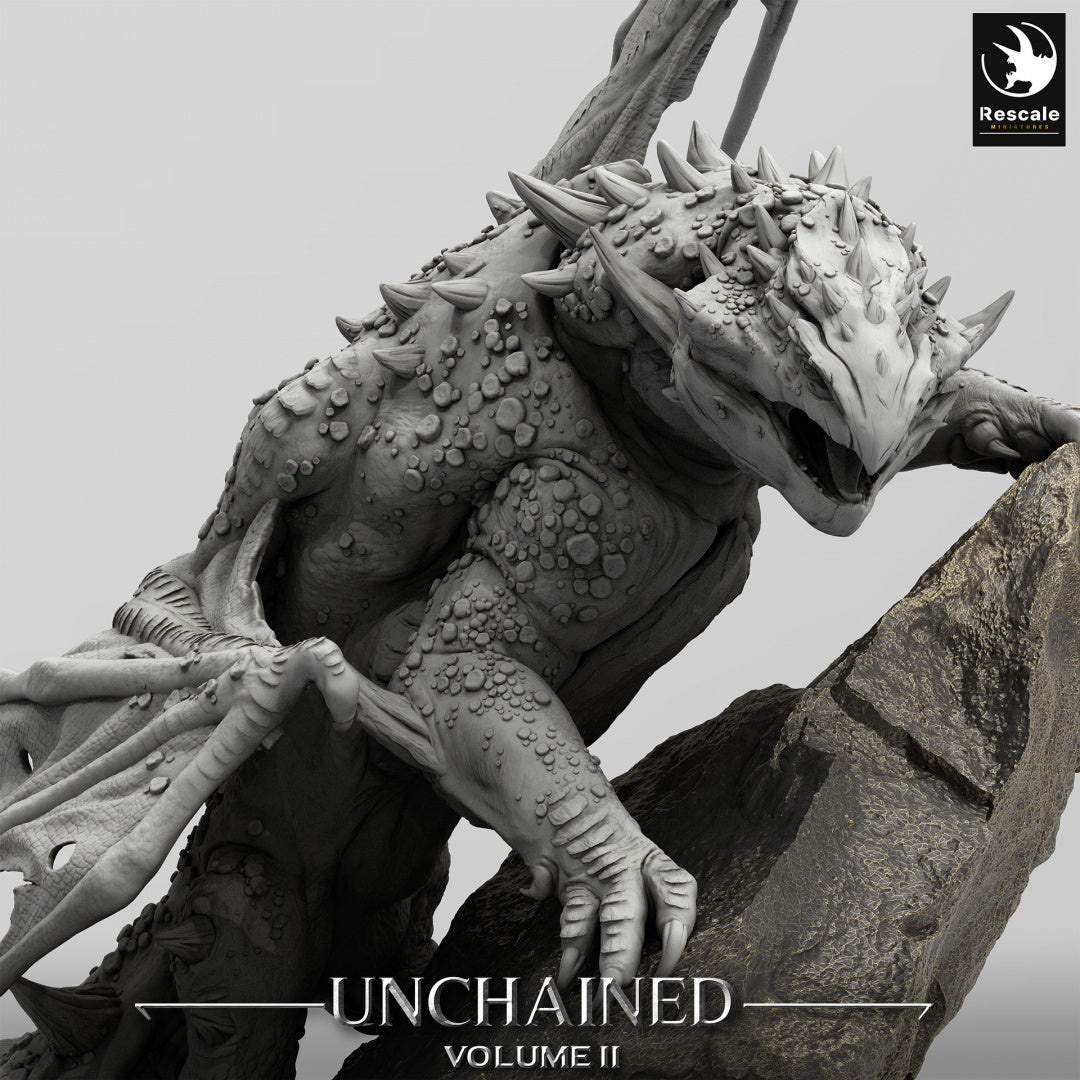 Perche de dragon volcanique - de la série Unchained II par Rescale Miniatures