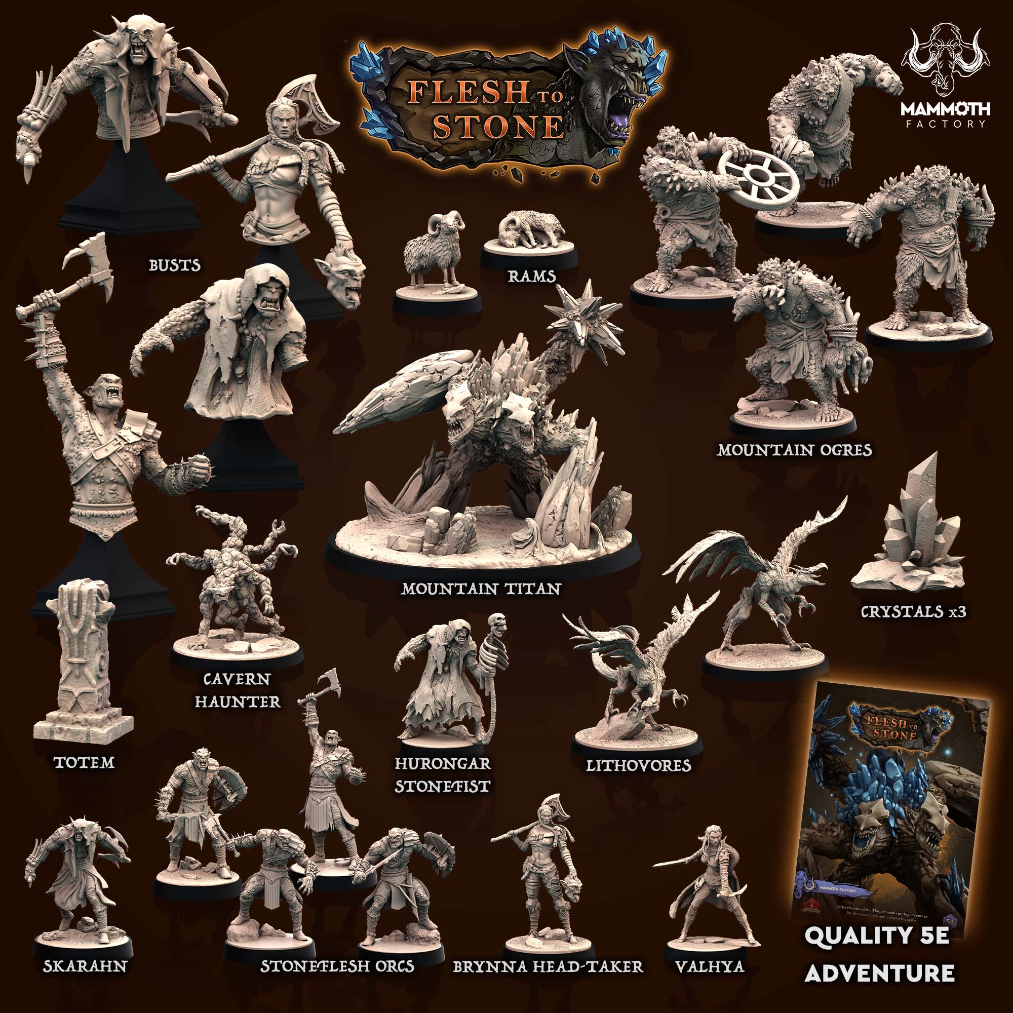 Stoneflesh Orc - aus der Reihe Flesh to Stone von Mammoth Factory